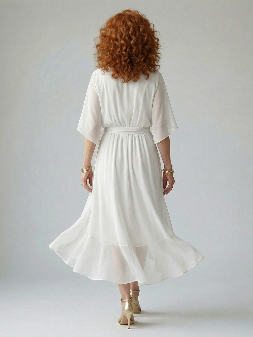 Myra | Draped Midi Dress