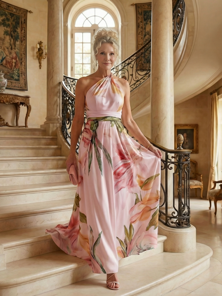 Amiel | Halter Maxi Dress