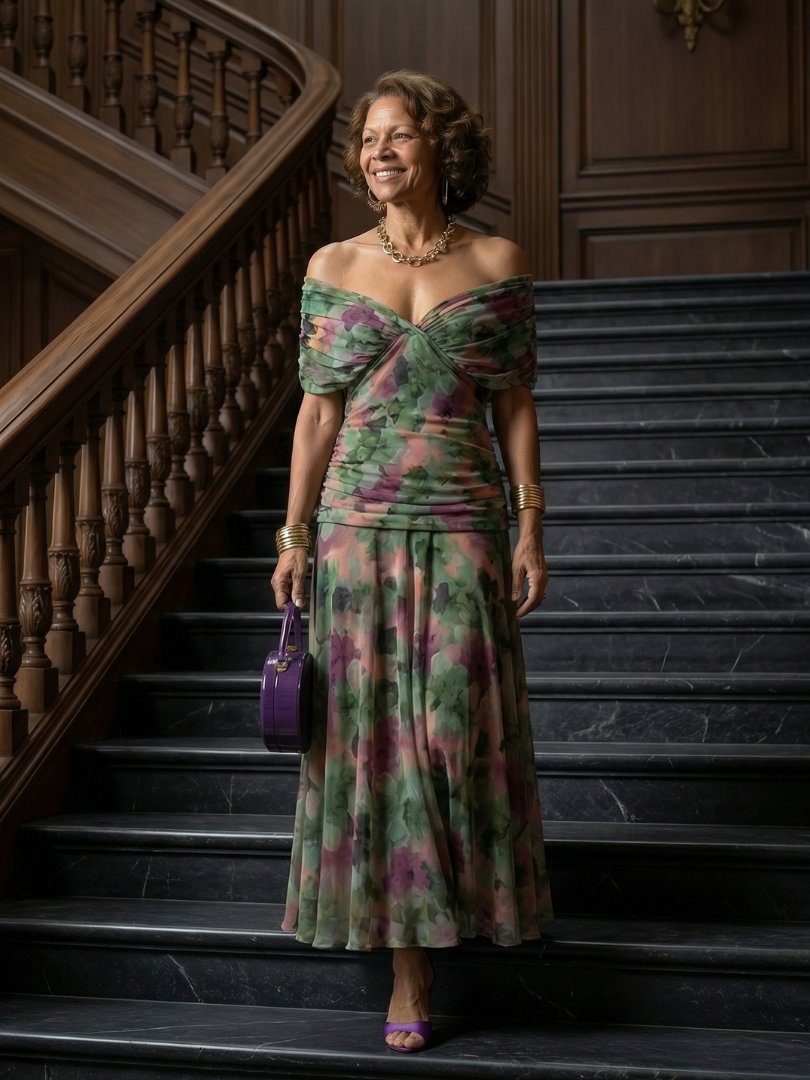 Calen | Off-Shoulder Midi Dress
