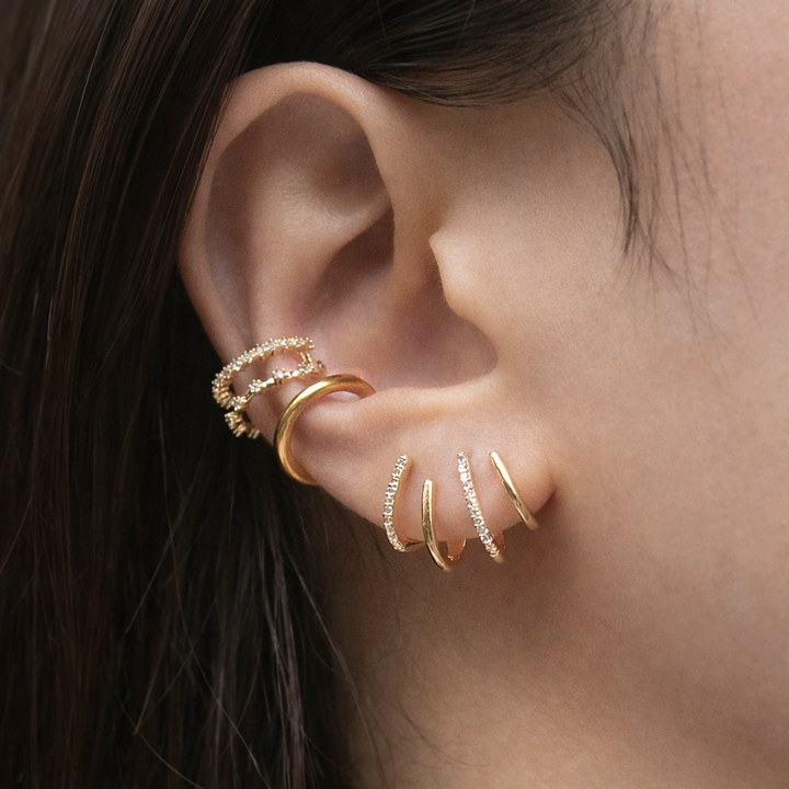 Iris - Spiral Ear Cuff Earrings