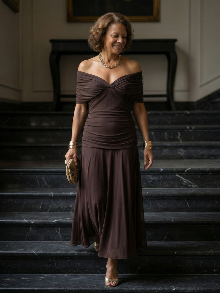 Calen | Off-Shoulder Midi Dress