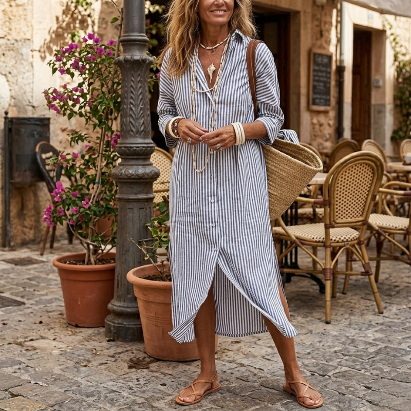 Sepora | Elegant Striped Summer Dress