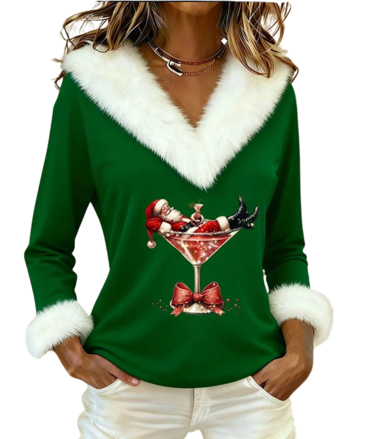 Mariah | Velvet Christmas Top