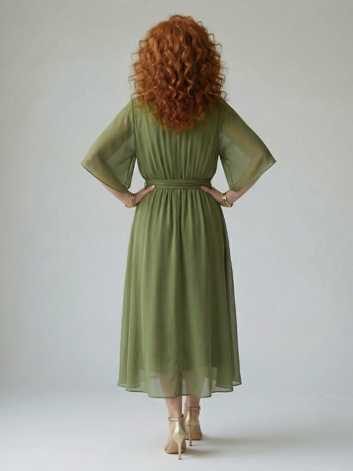 Myra | Draped Midi Dress