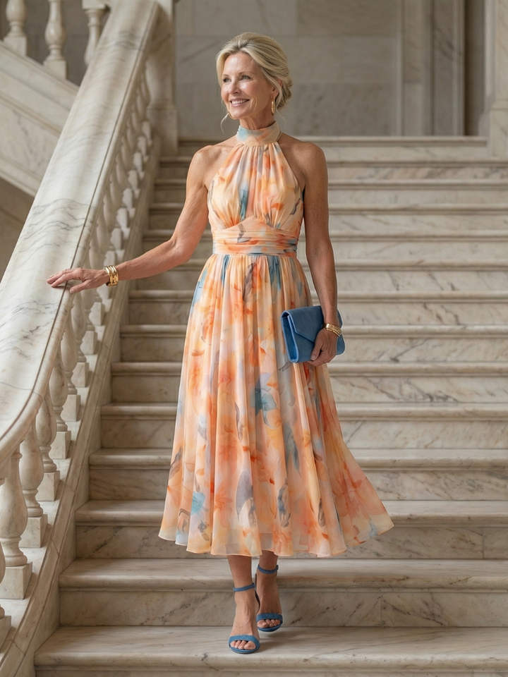 Elin | Halter Midi Dress