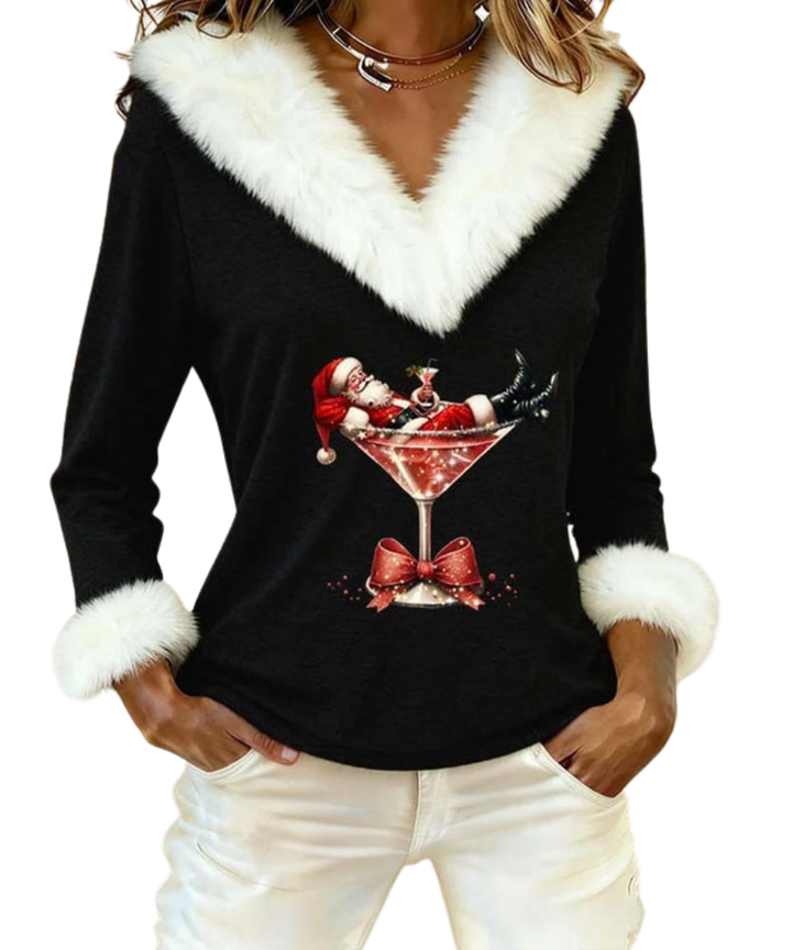 Mariah | Velvet Christmas Top