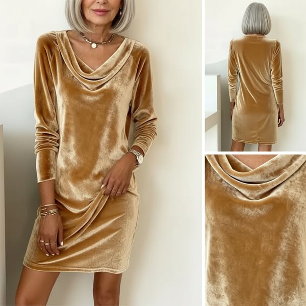 Verna - Loose Fitting Velvet Dress