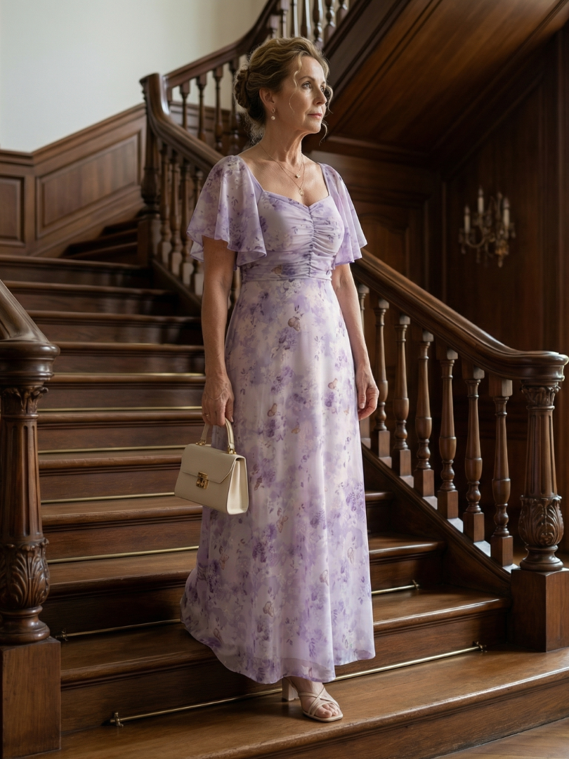 Vaelis | Square Neck Midi Dress
