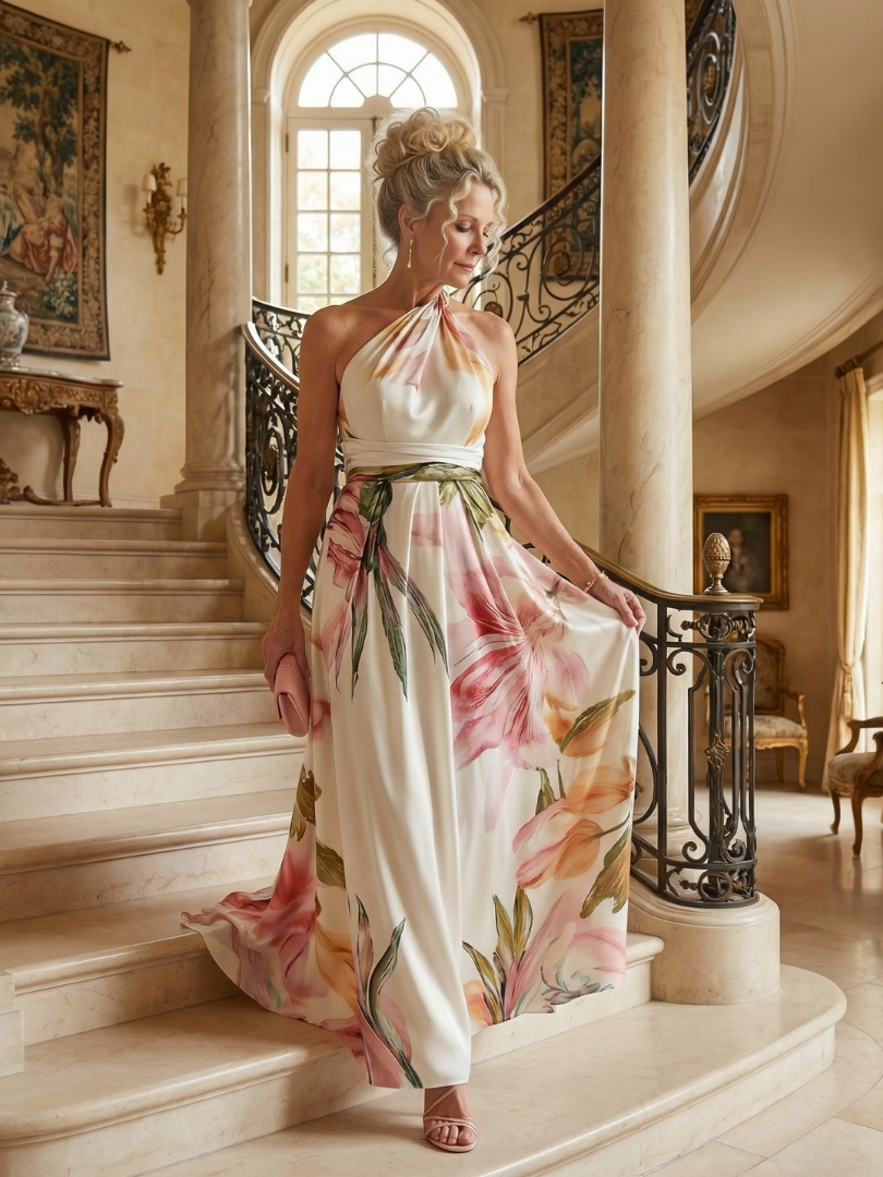 Amiel | Halter Maxi Dress