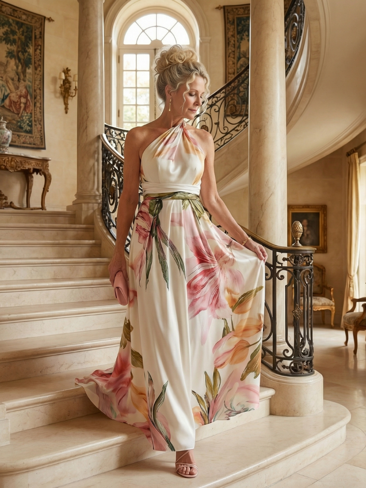 Amiel | Halter Maxi Dress