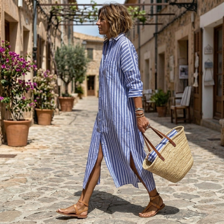 Sepora | Elegant Striped Summer Dress