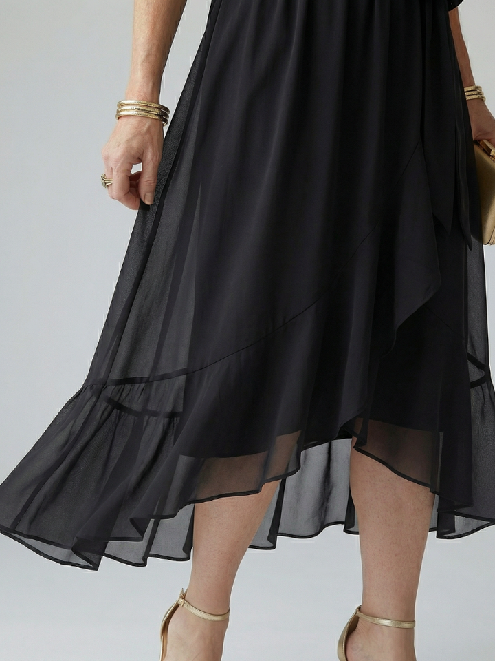 Myra | Draped Midi Dress