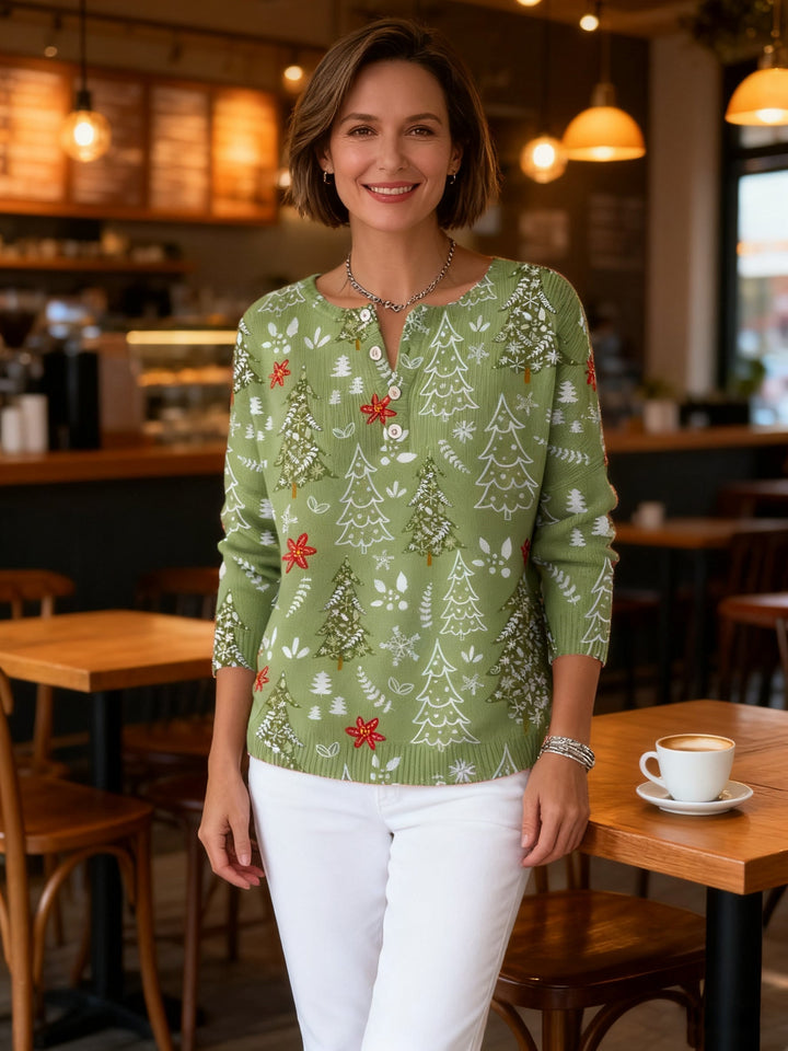 Sandra | Christmas Jumper with Buttons
