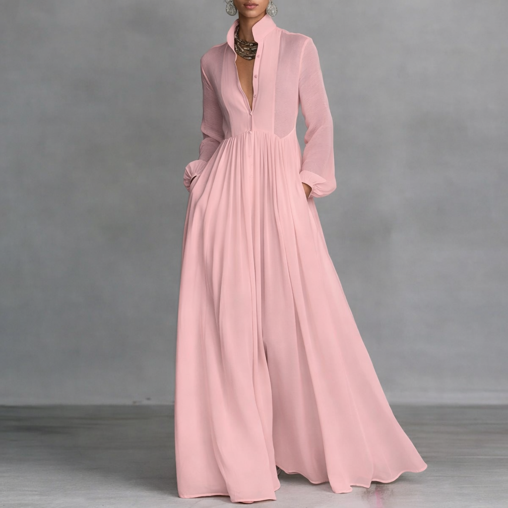 Lincy | Elegant maxi dress with flattering tummy coverage