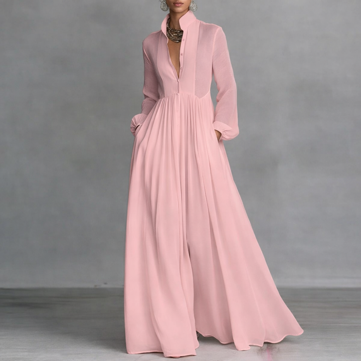 Lincy | Elegant maxi dress with flattering tummy coverage