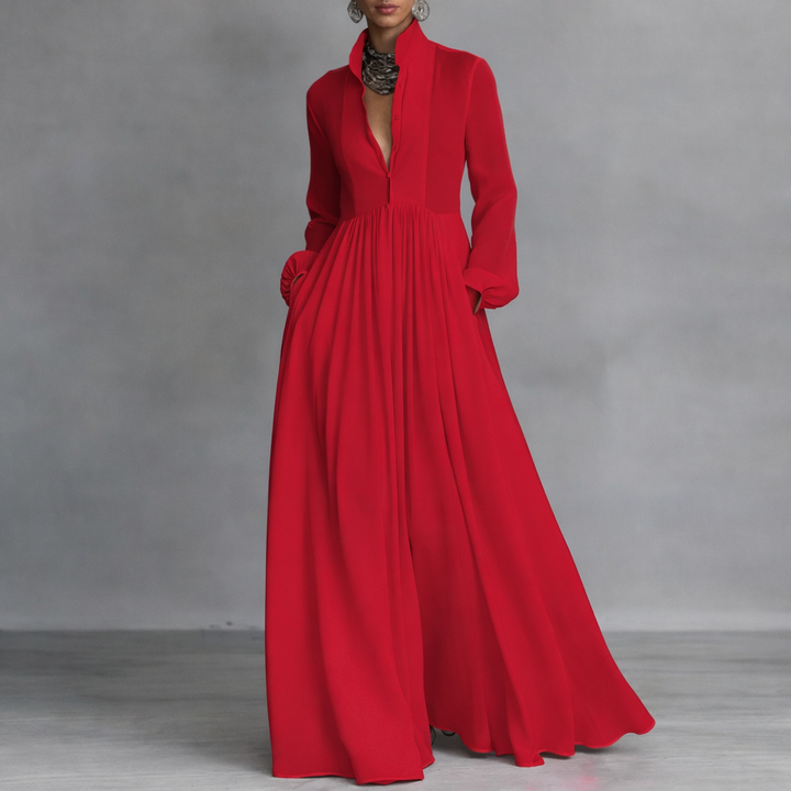 Lincy | Elegant maxi dress with flattering tummy coverage
