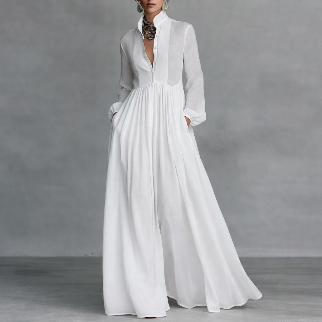 Lincy | Elegant maxi dress with flattering tummy coverage