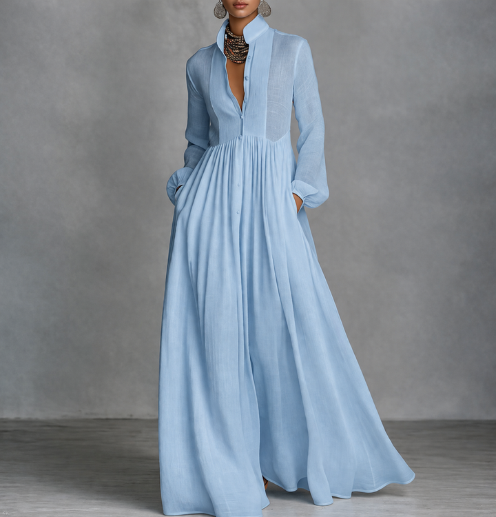 Lincy | Elegant maxi dress with flattering tummy coverage