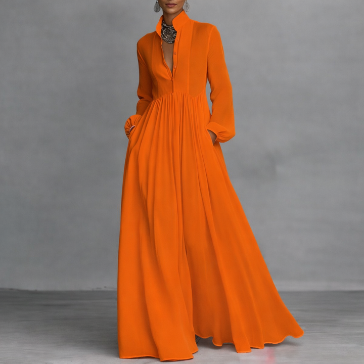 Lincy | Elegant maxi dress with flattering tummy coverage