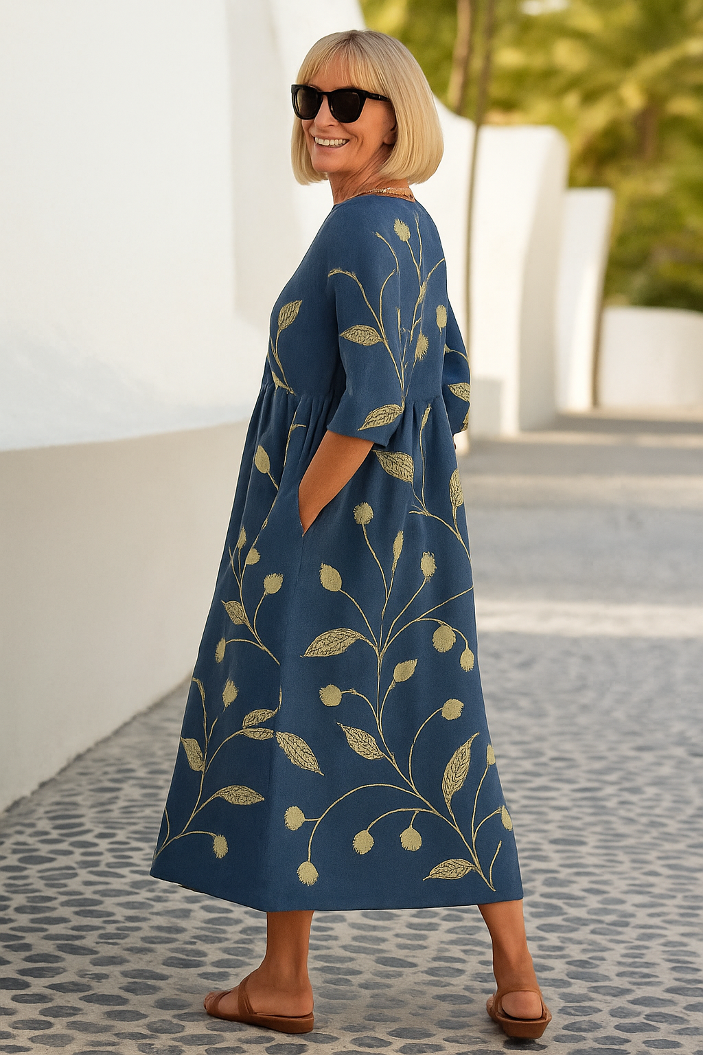 Meghan | Elegant Flowing Midi Dress