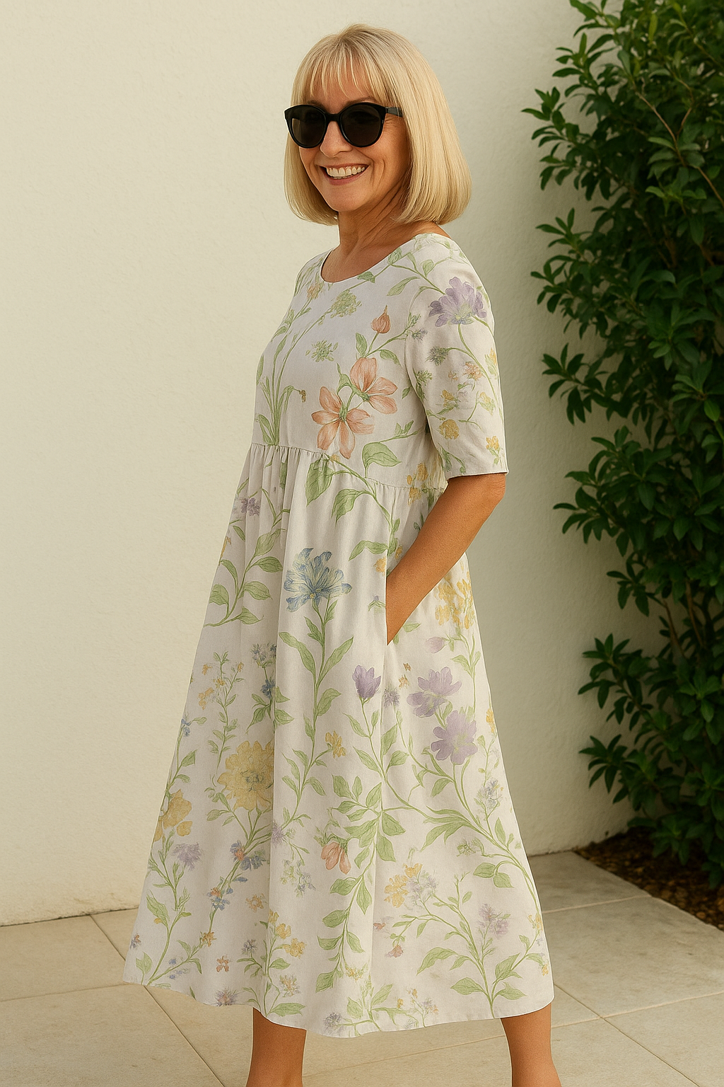 Meghan | Elegant Flowing Midi Dress