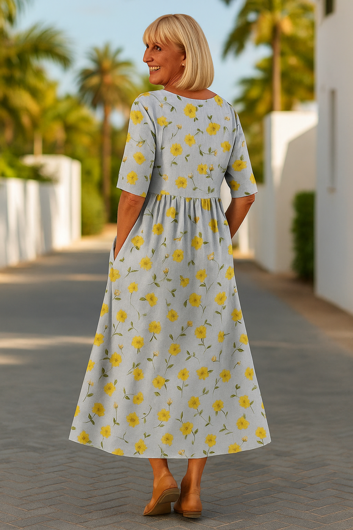Meghan | Elegant Flowing Midi Dress