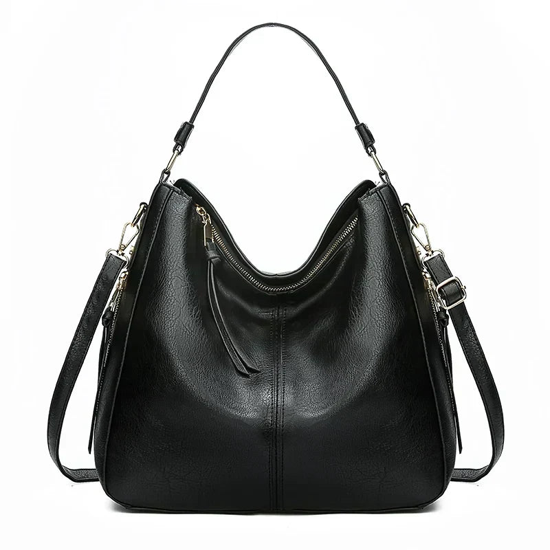 Charlotte™ | Elegant and Spacious Everyday Bag in Classic Black