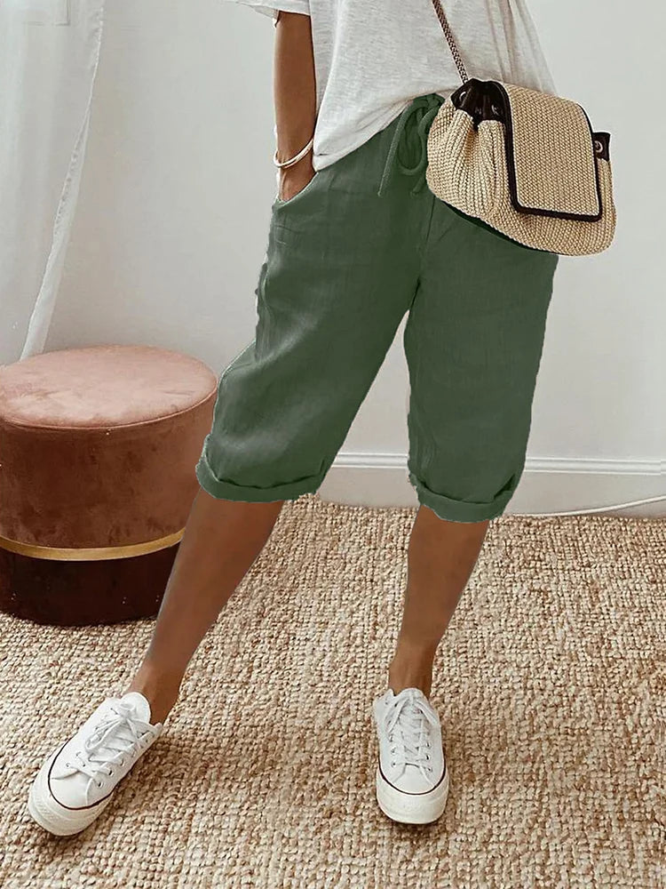 Celine | Relaxed Casual Cotton Shorts