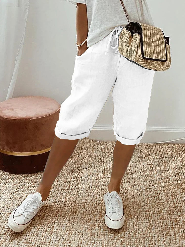 Celine | Relaxed Casual Cotton Shorts