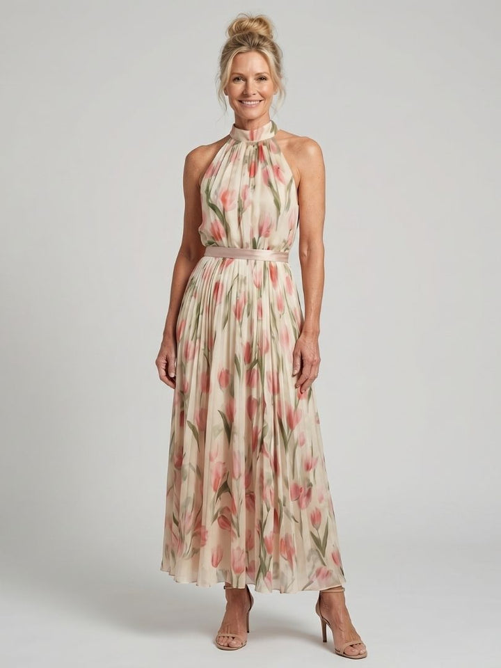 Aurelle | Halter Midi Dress
