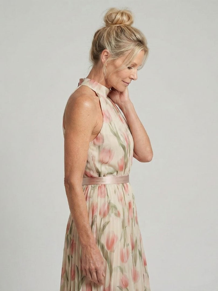 Aurelle | Halter Midi Dress