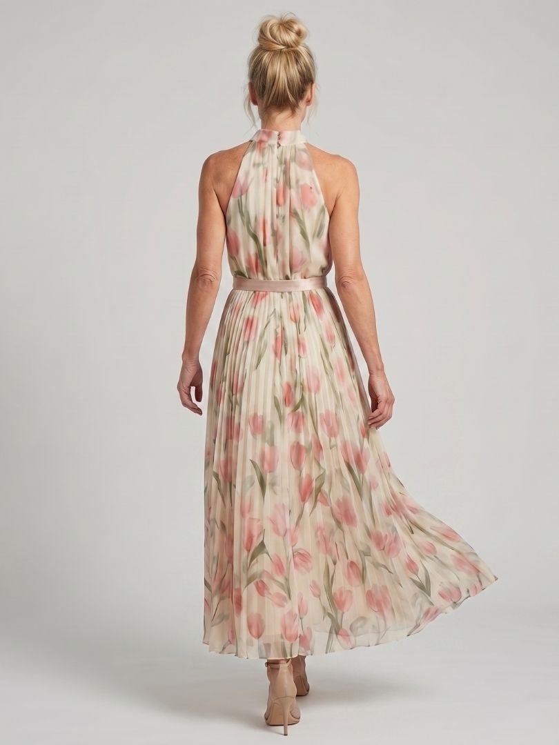 Aurelle | Halter Midi Dress
