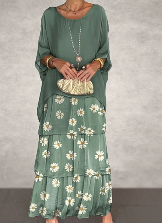 Sylvia | Elegant Flowing Maxi Dress