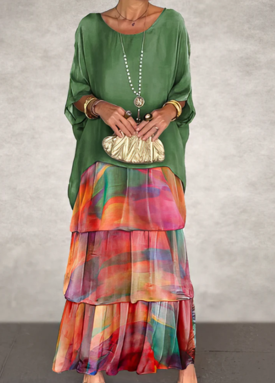 Sylvia | Elegant Flowing Maxi Dress