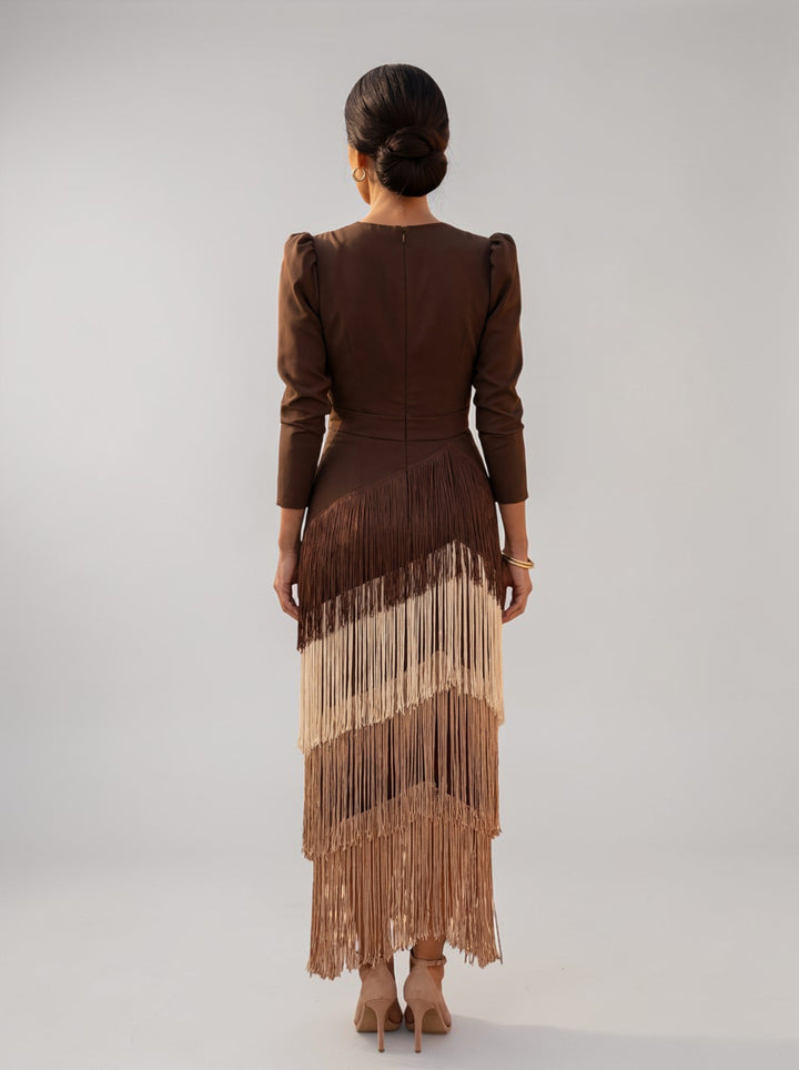 Araminta | Fringe Detail Dress