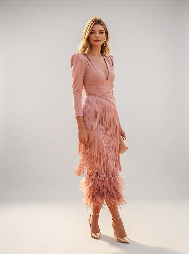 Araminta | Fringe Detail Dress