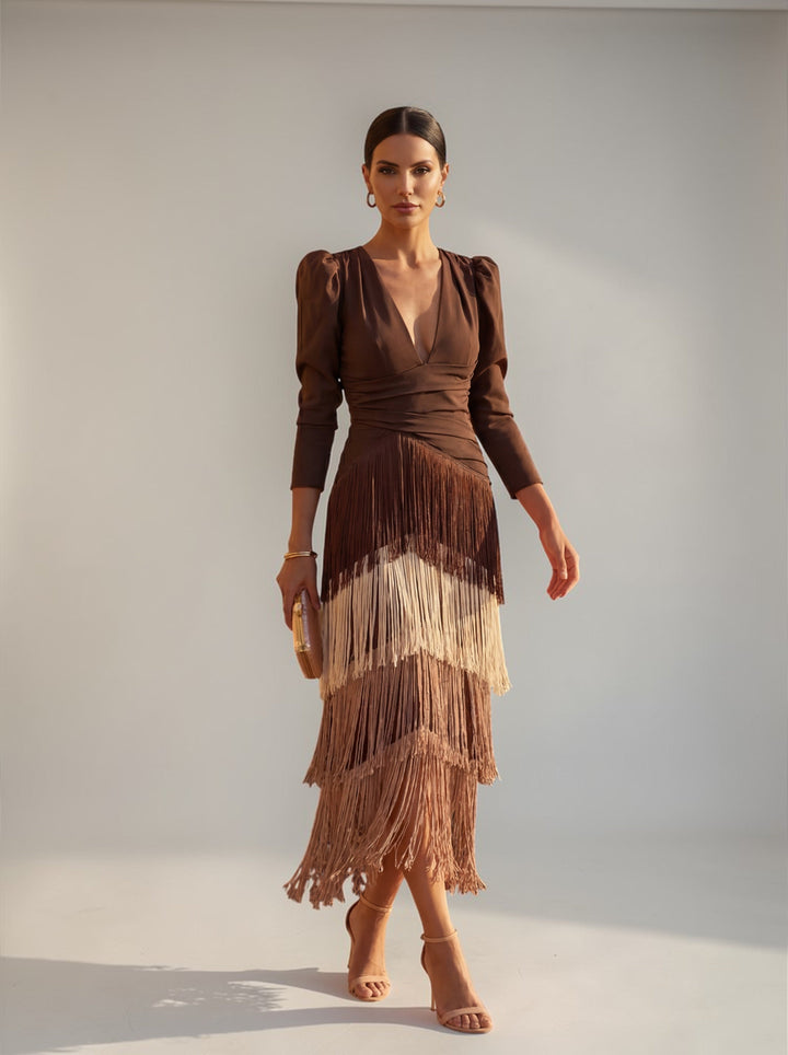 Araminta | Fringe Detail Dress