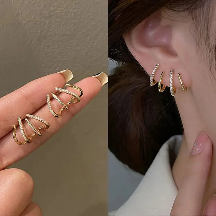 Iris - Spiral Ear Cuff Earrings
