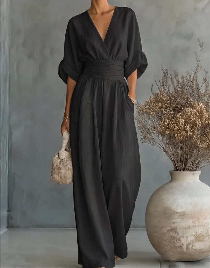 Alyna | Elegant Wide Leg Jumpsuit