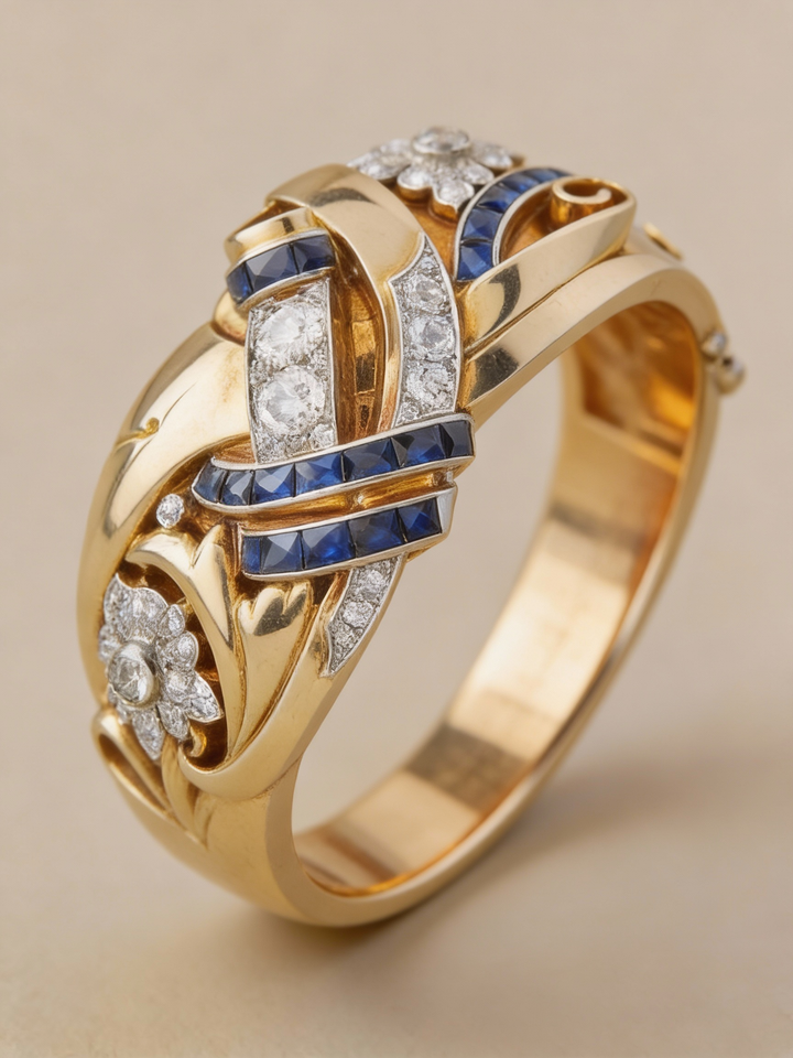 Lyra - Gold Vintage Zirconia Ring