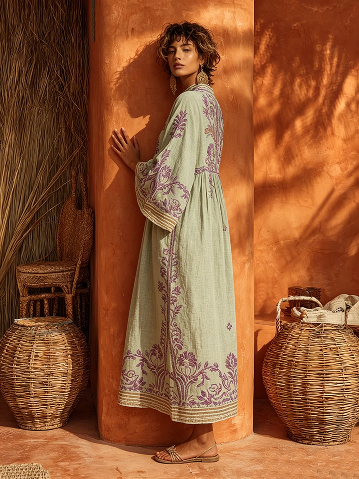 Amelia | Embroidered Maxi Dress