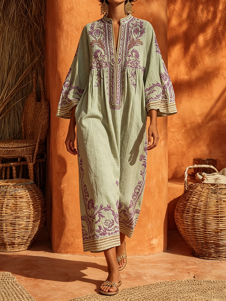 Amelia | Embroidered Maxi Dress