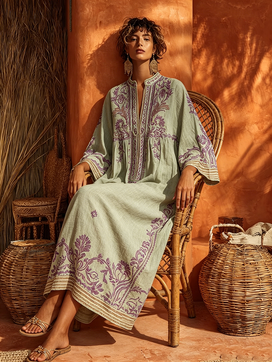 Amelia | Embroidered Maxi Dress