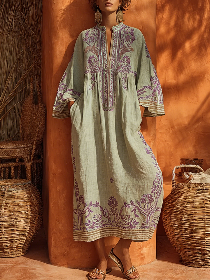 Amelia | Embroidered Maxi Dress