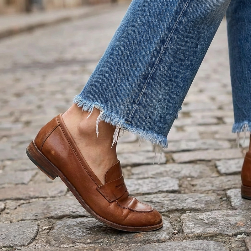 April | Cropped Straight-Leg Jeans