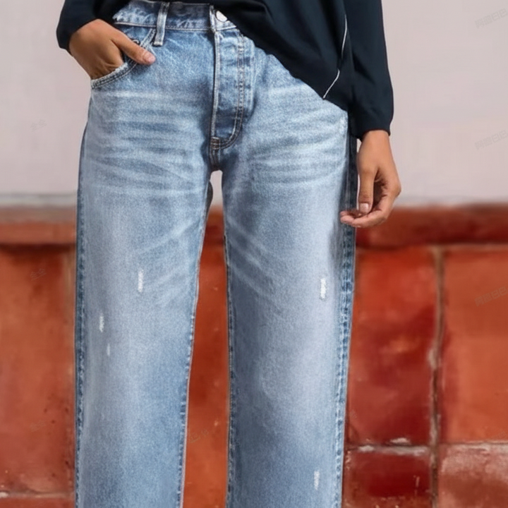 April | Cropped Straight-Leg Jeans