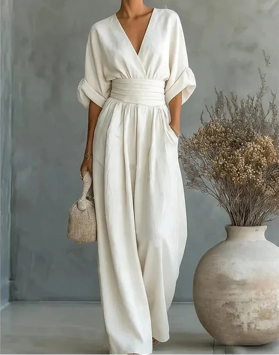Alyna | Elegant Wide Leg Jumpsuit