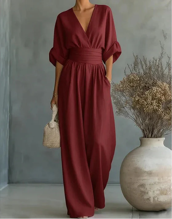 Alyna | Elegant Wide Leg Jumpsuit