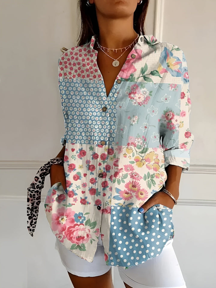 Mindy | Vintage Floral Blouse